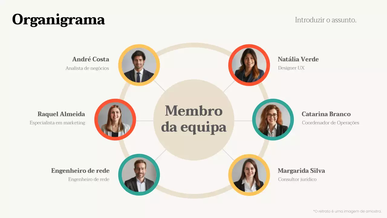 desenho de organigrama minimalista bege