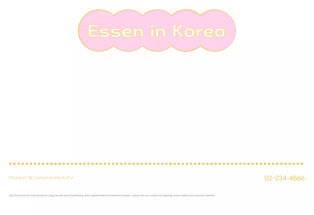 Postkarte Traditionelles koreanisches Essen in Minze