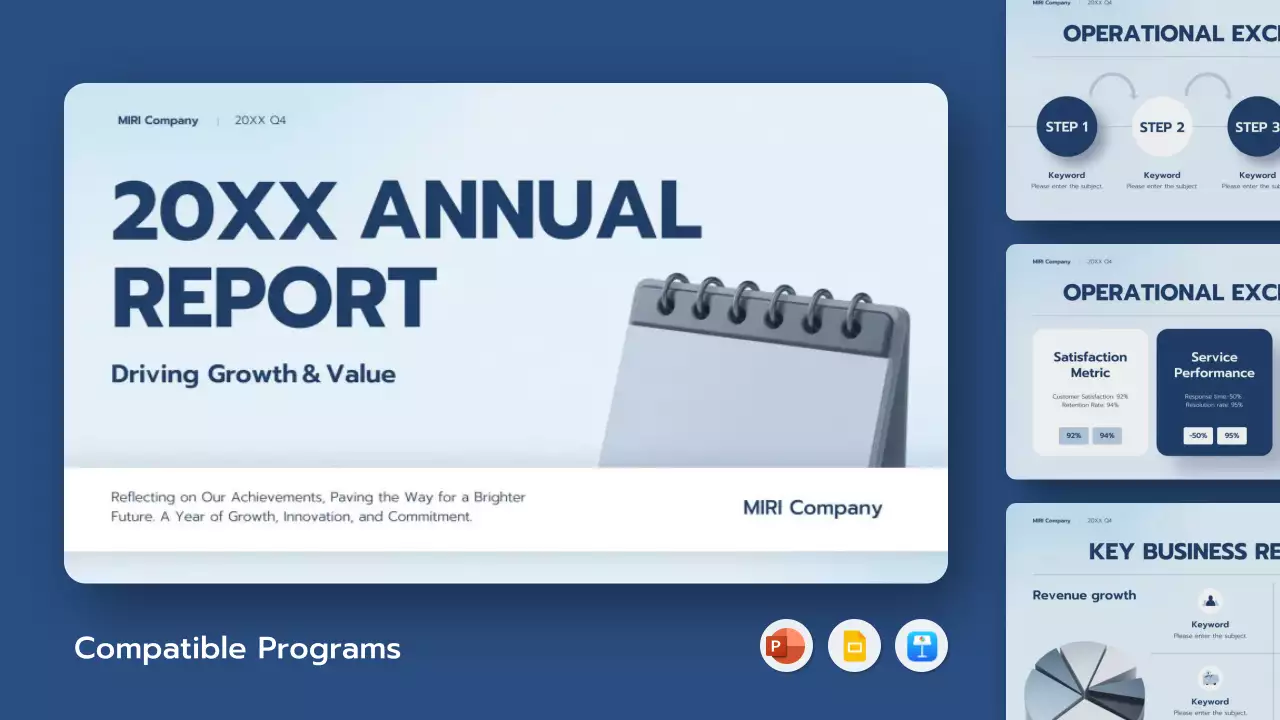 Blue Professional Business Report Presentation