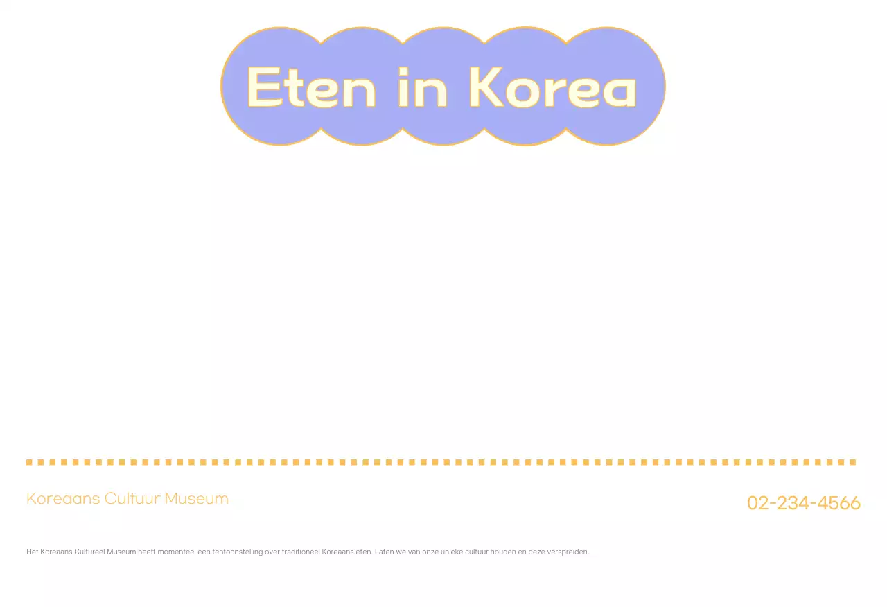 Mint Traditionele Koreaanse Voedsel Postkaart