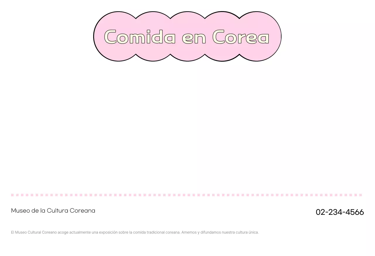 Menta Postal de comida tradicional coreana