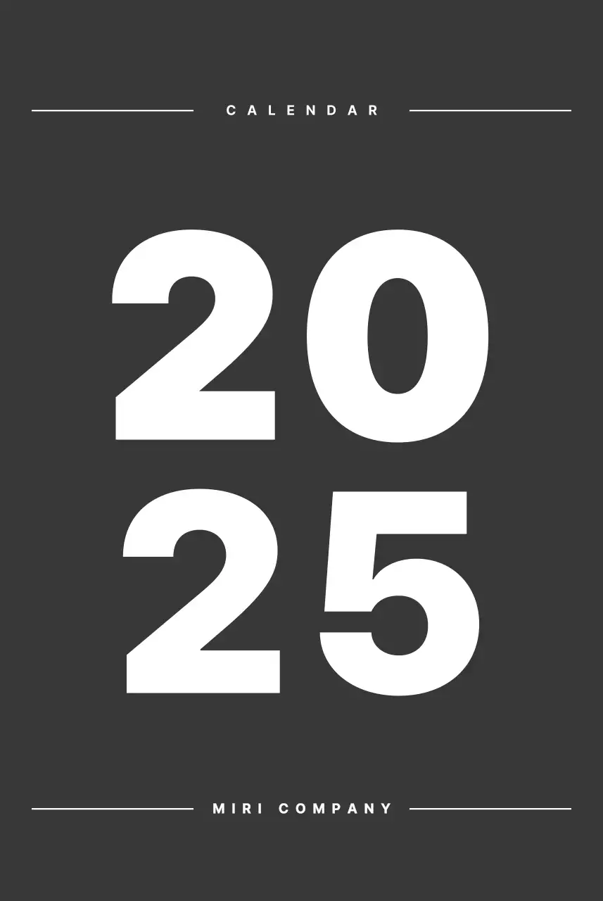 カラフルでシンプルな数字カレンダー