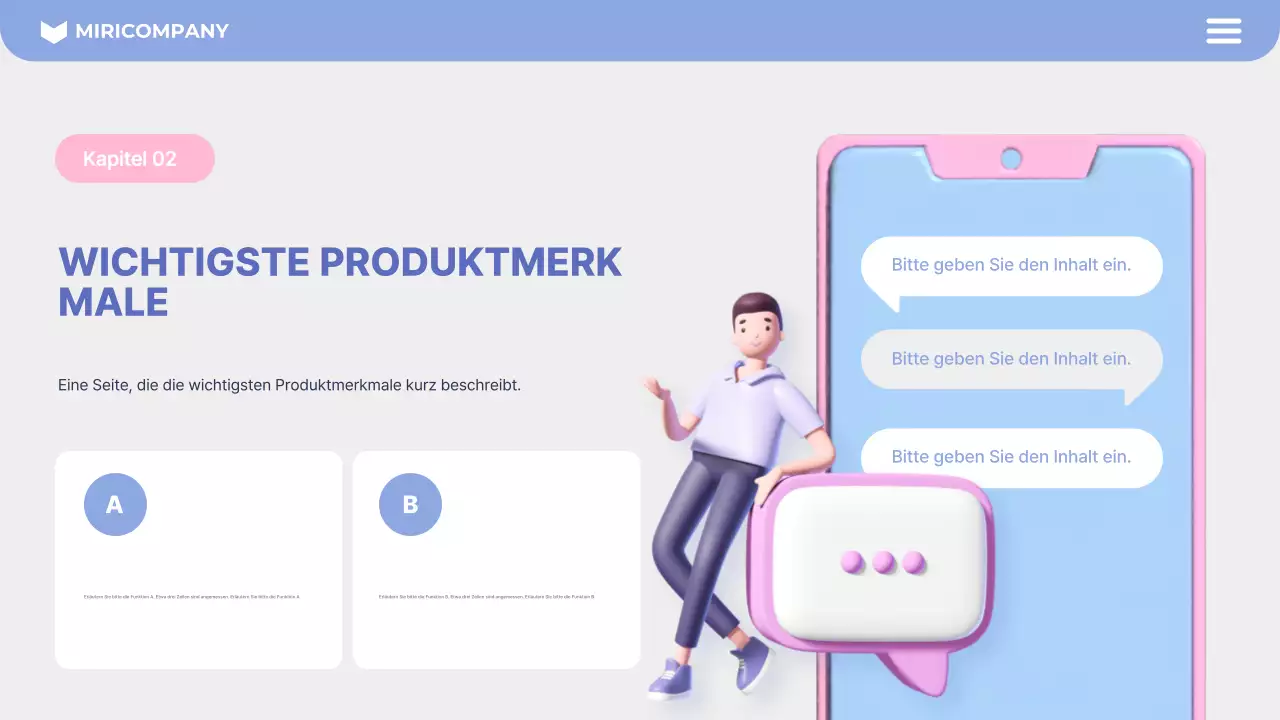 rosa moderne mobile Werbung