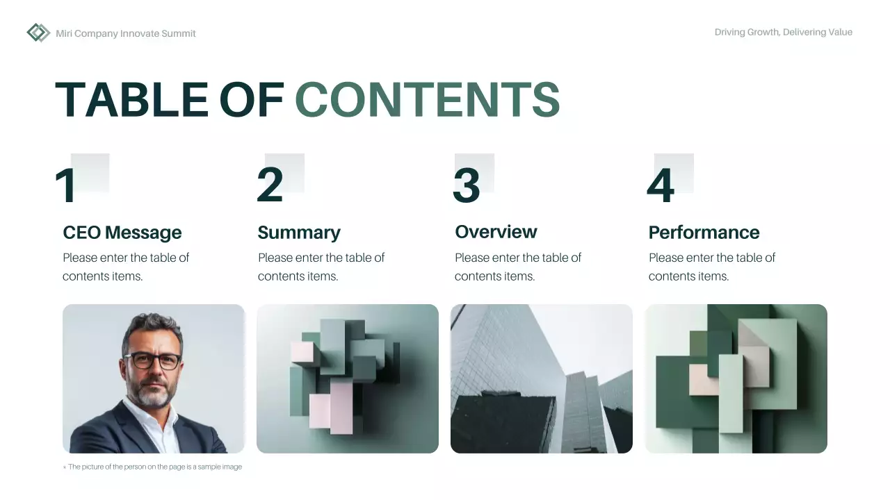 Green Modern Business Report Presentation