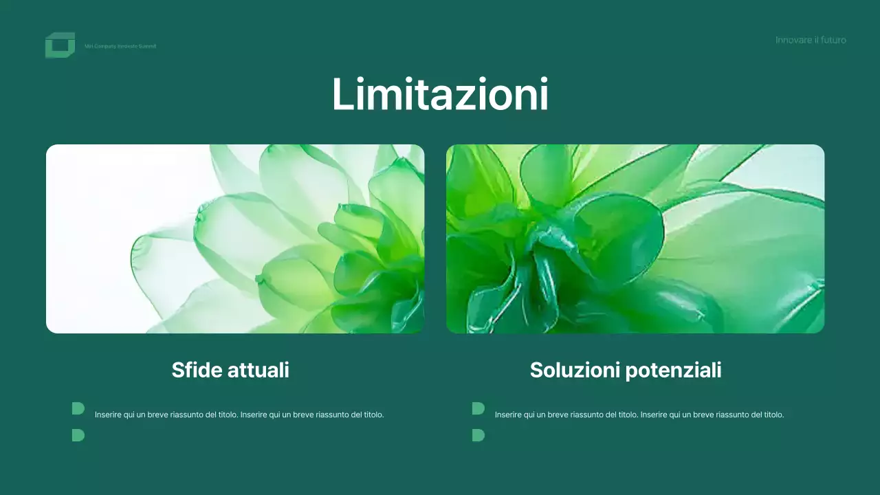 design verde e moderno per conferenze