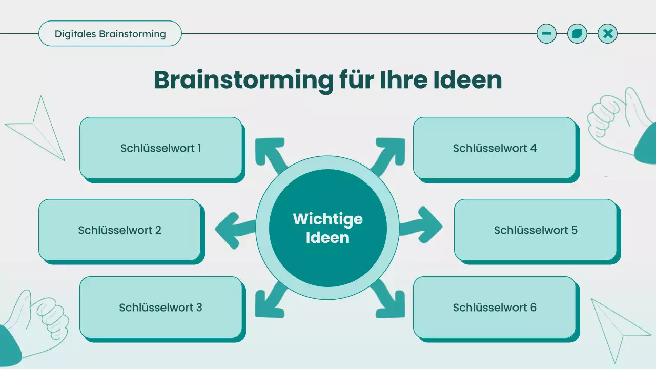 Teal Modern Brainstorming-Ideenleitfaden