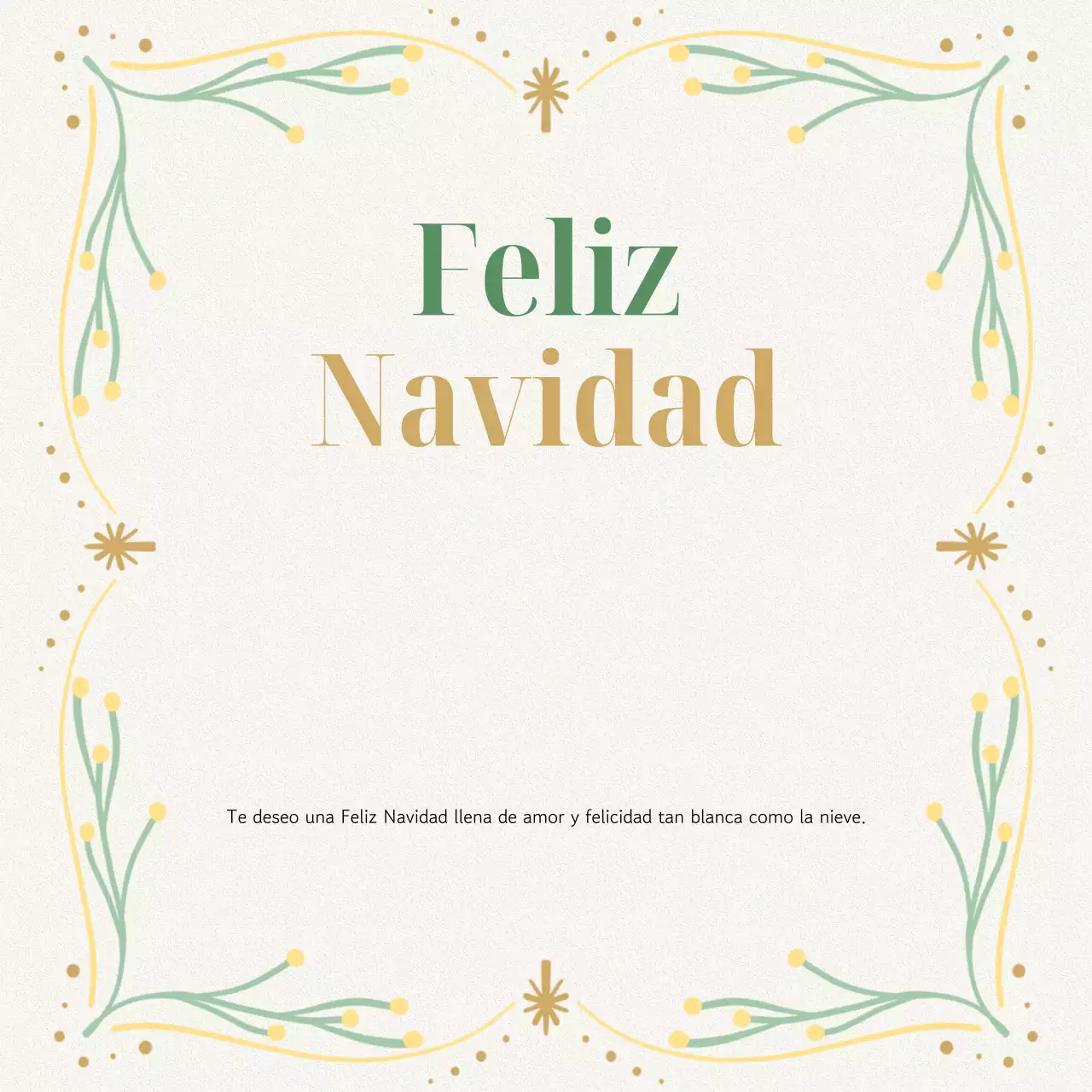 Tarjeta de Navidad Clásica Beige