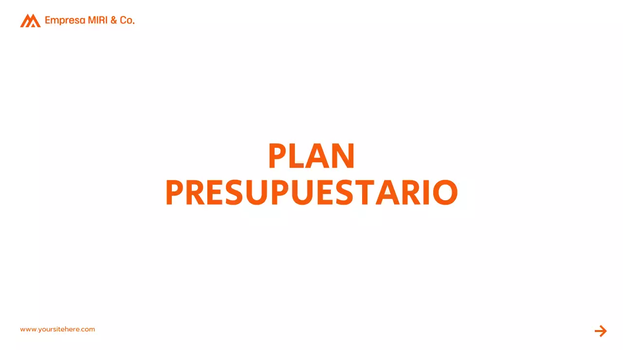 presentación de la propuesta de proyecto orange modern