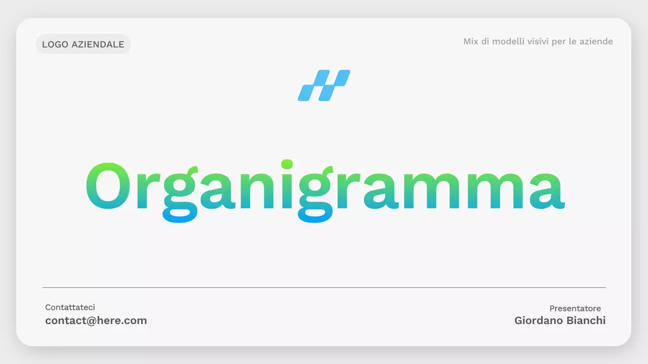 verde collezione moderna di organigrammi layout