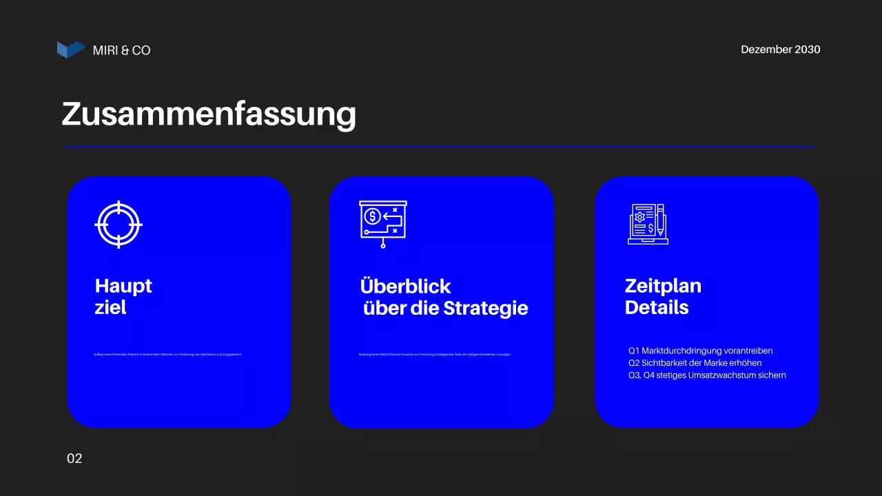 Blue Modern Business Plan