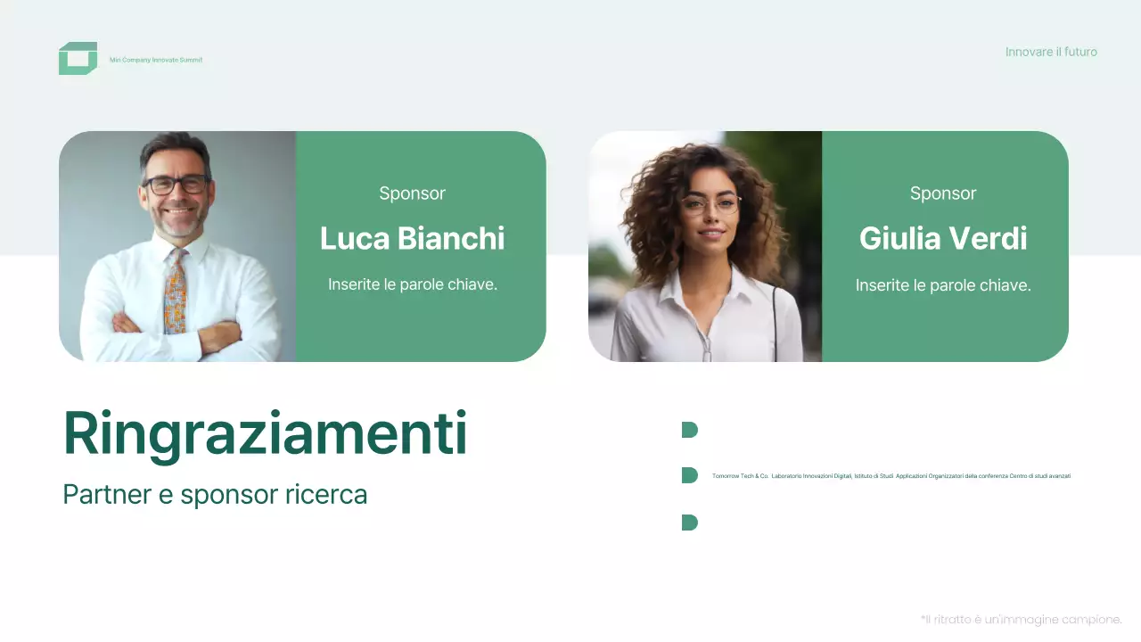 design verde e moderno per conferenze