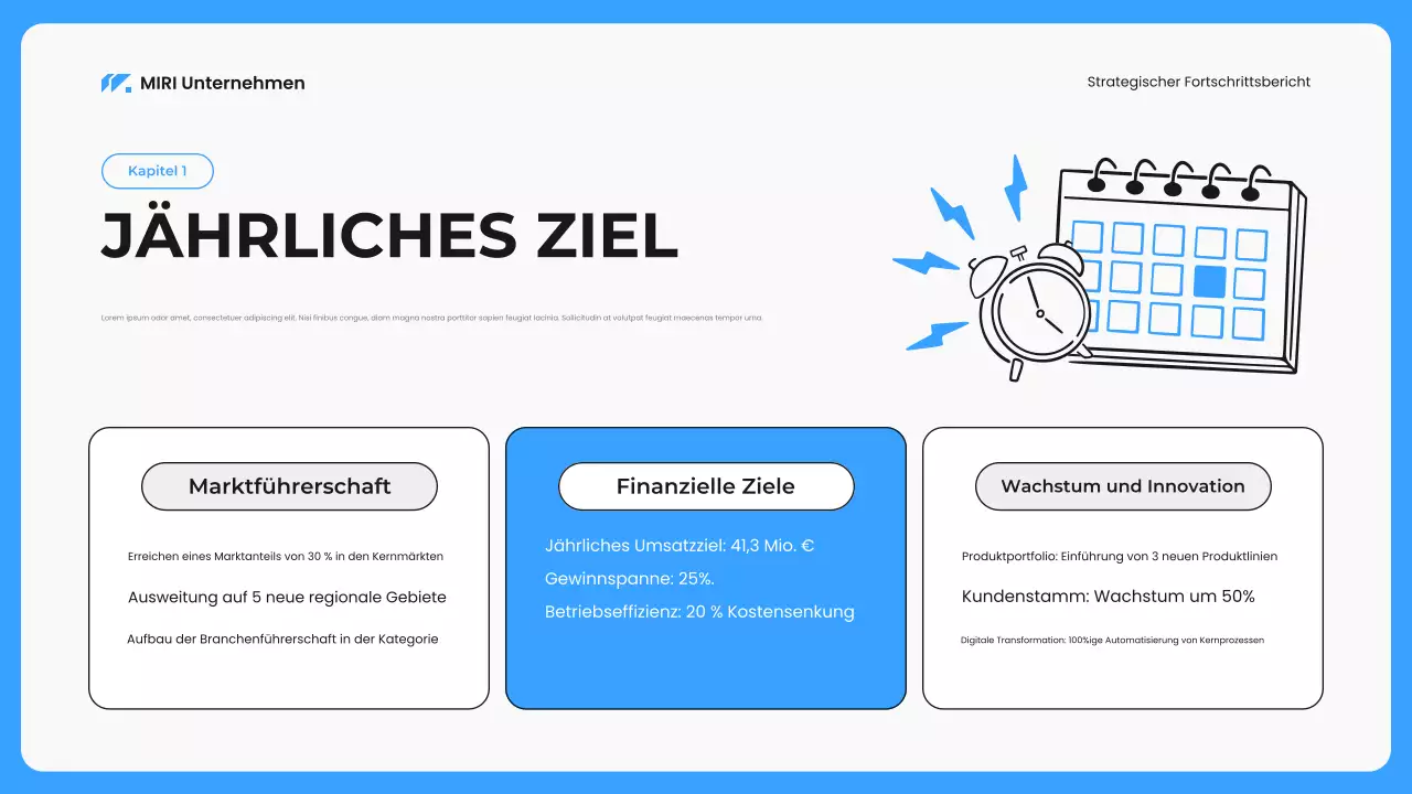 blue modern business report