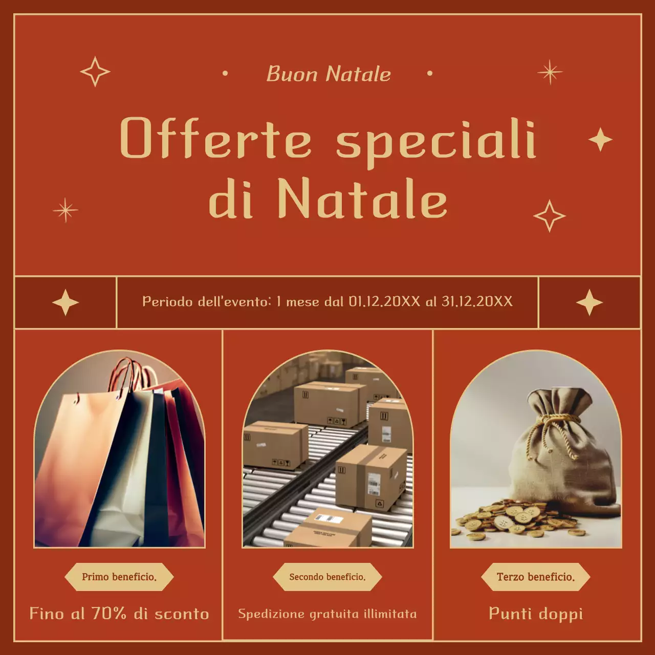 Pubblicità natalizia vintage marrone