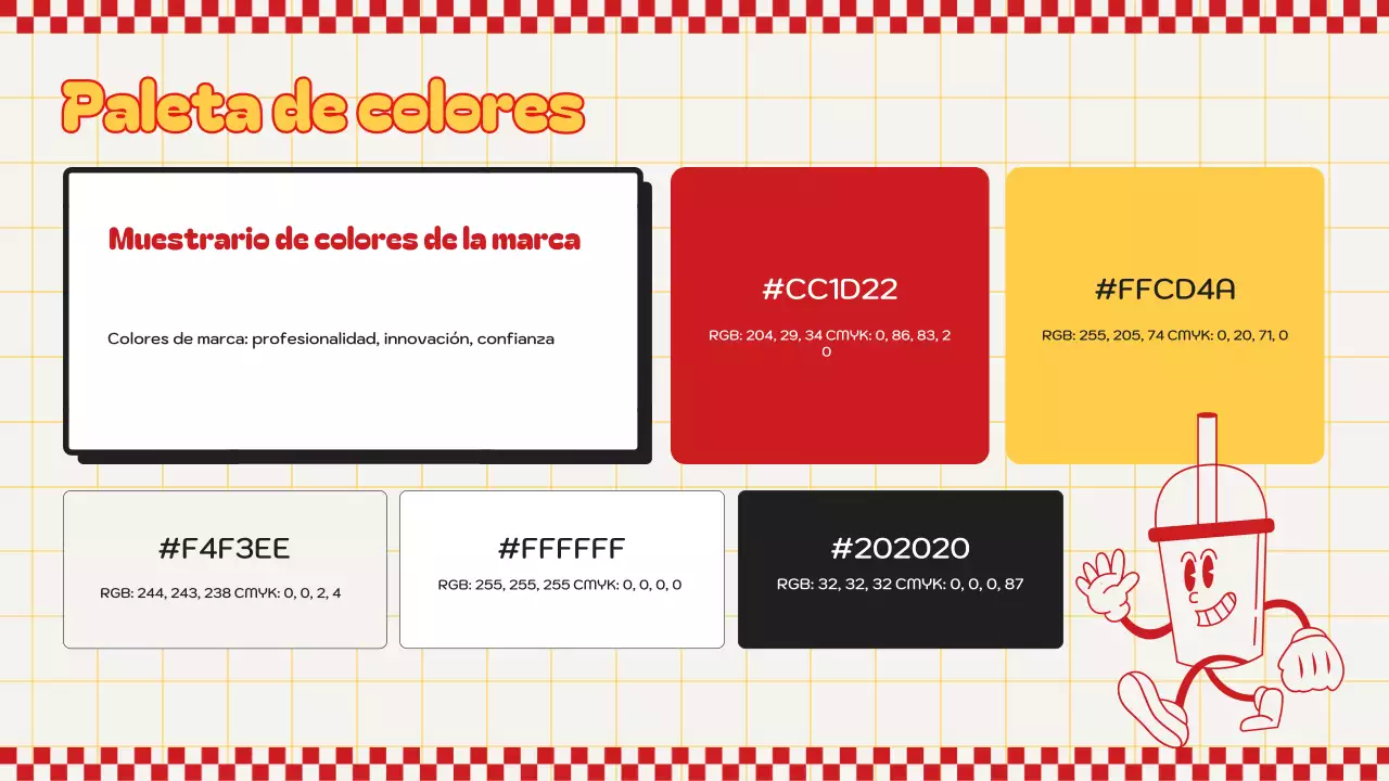 directriz de la marca retro roja