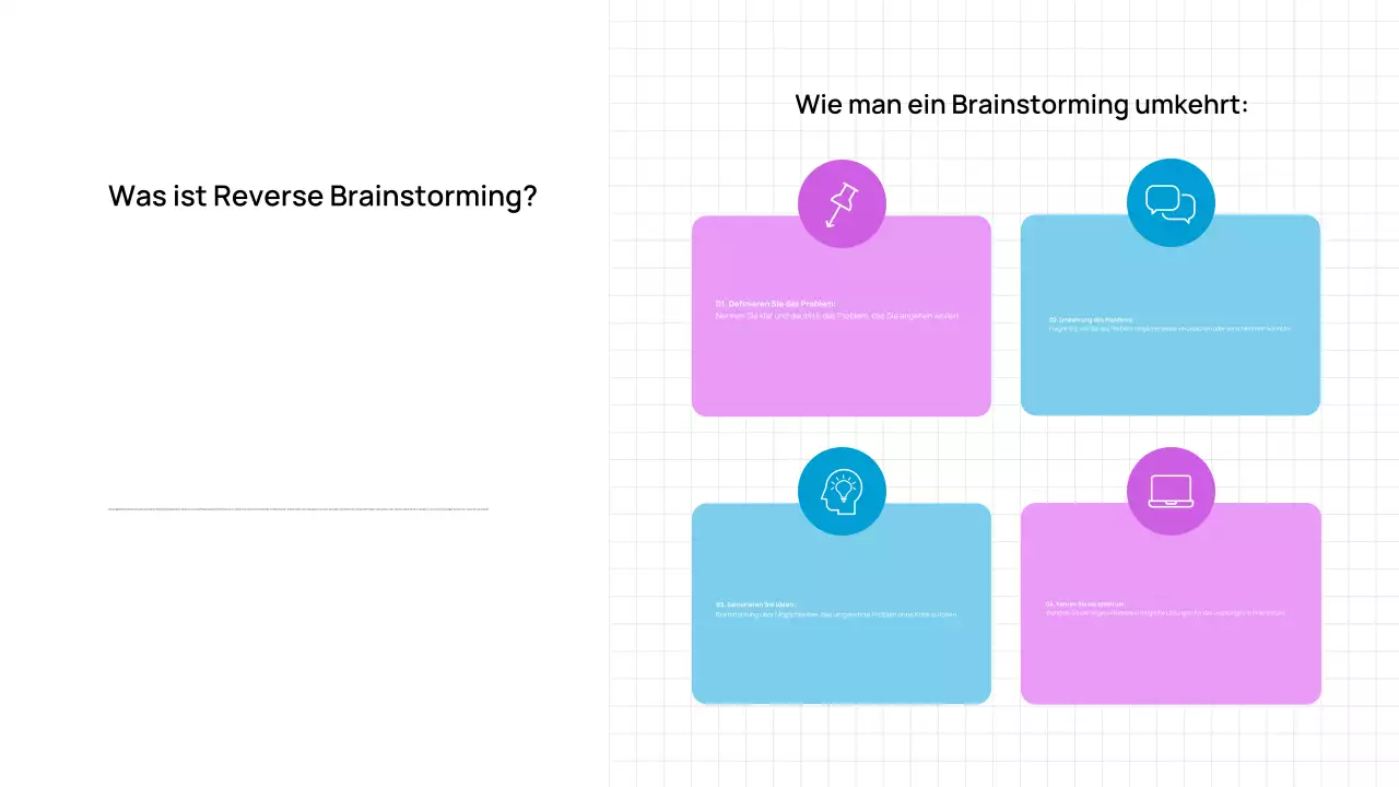 Trendige fette und minimale digitale Brainstorming-Präsentation