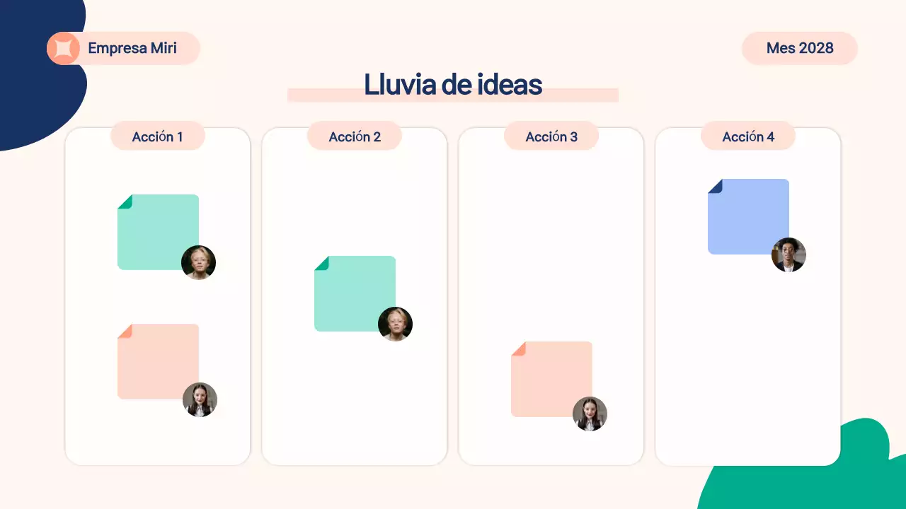 material de brainstorming moderno beige