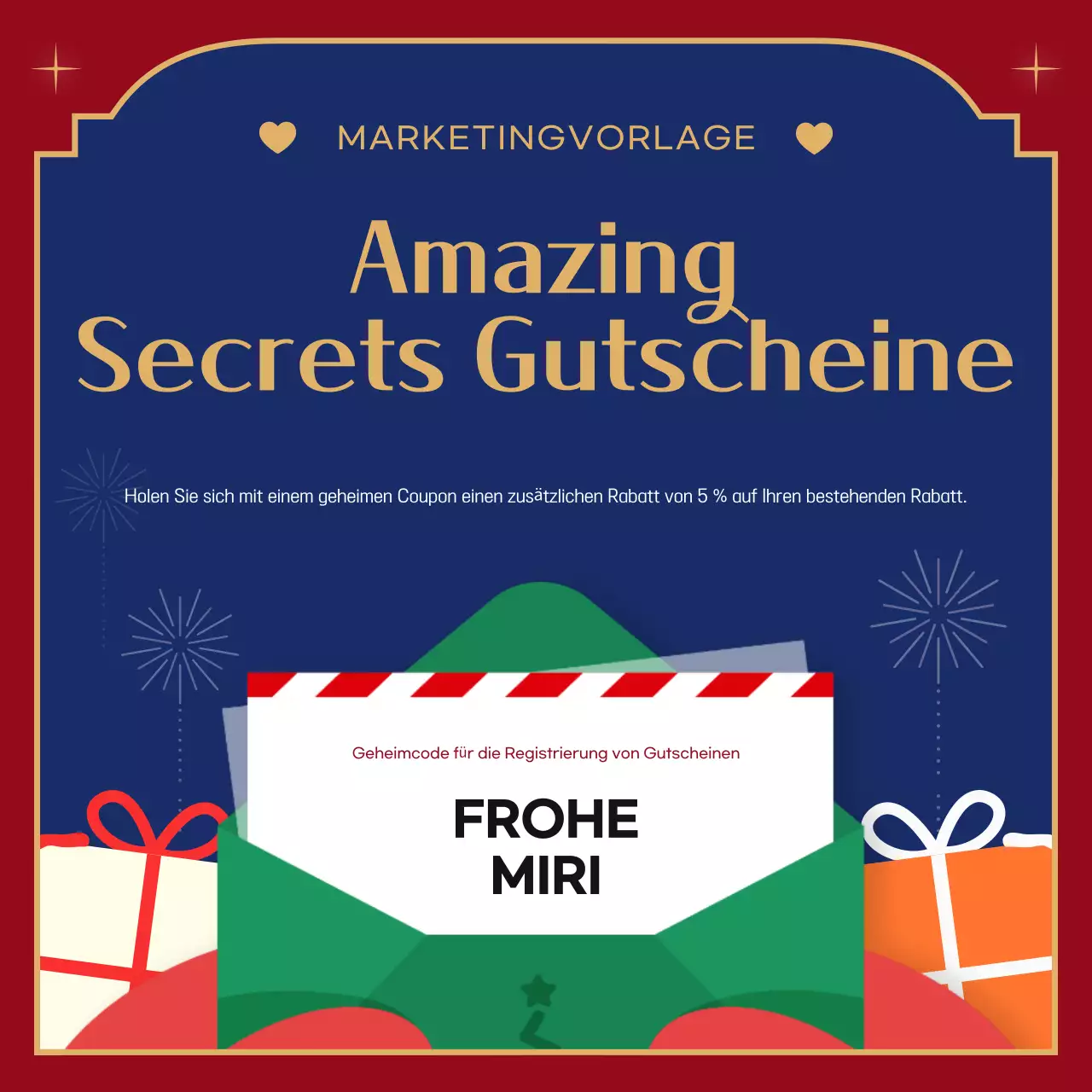 Rote gemütliche Weihnachtsaktion
