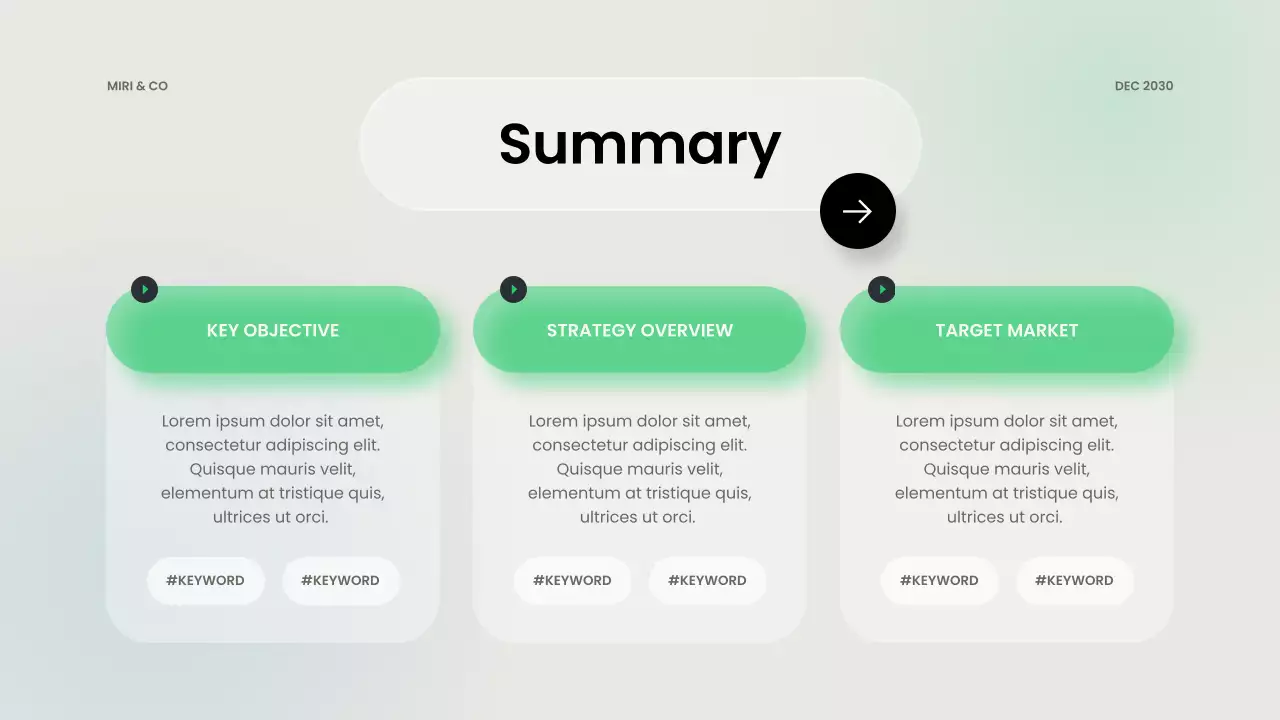 민트 모던 비즈니스 플랜 프레젠테이션