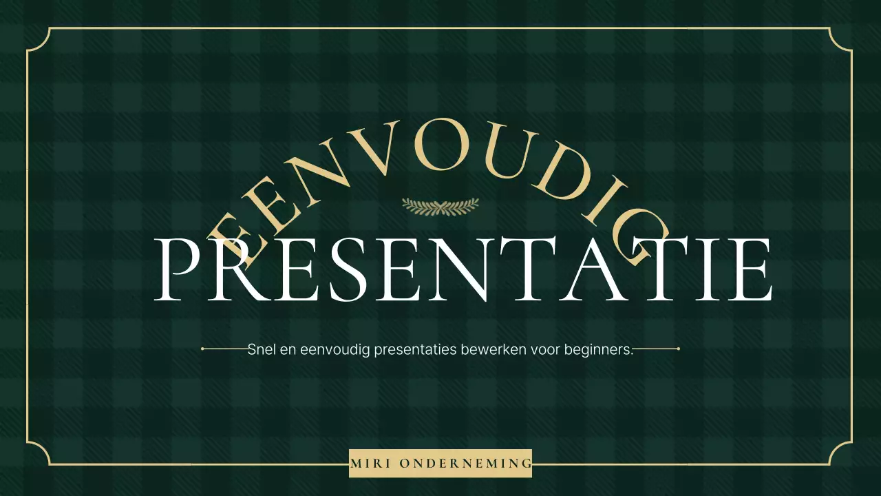 Khaki eenvoudige presentatie uitgelegd