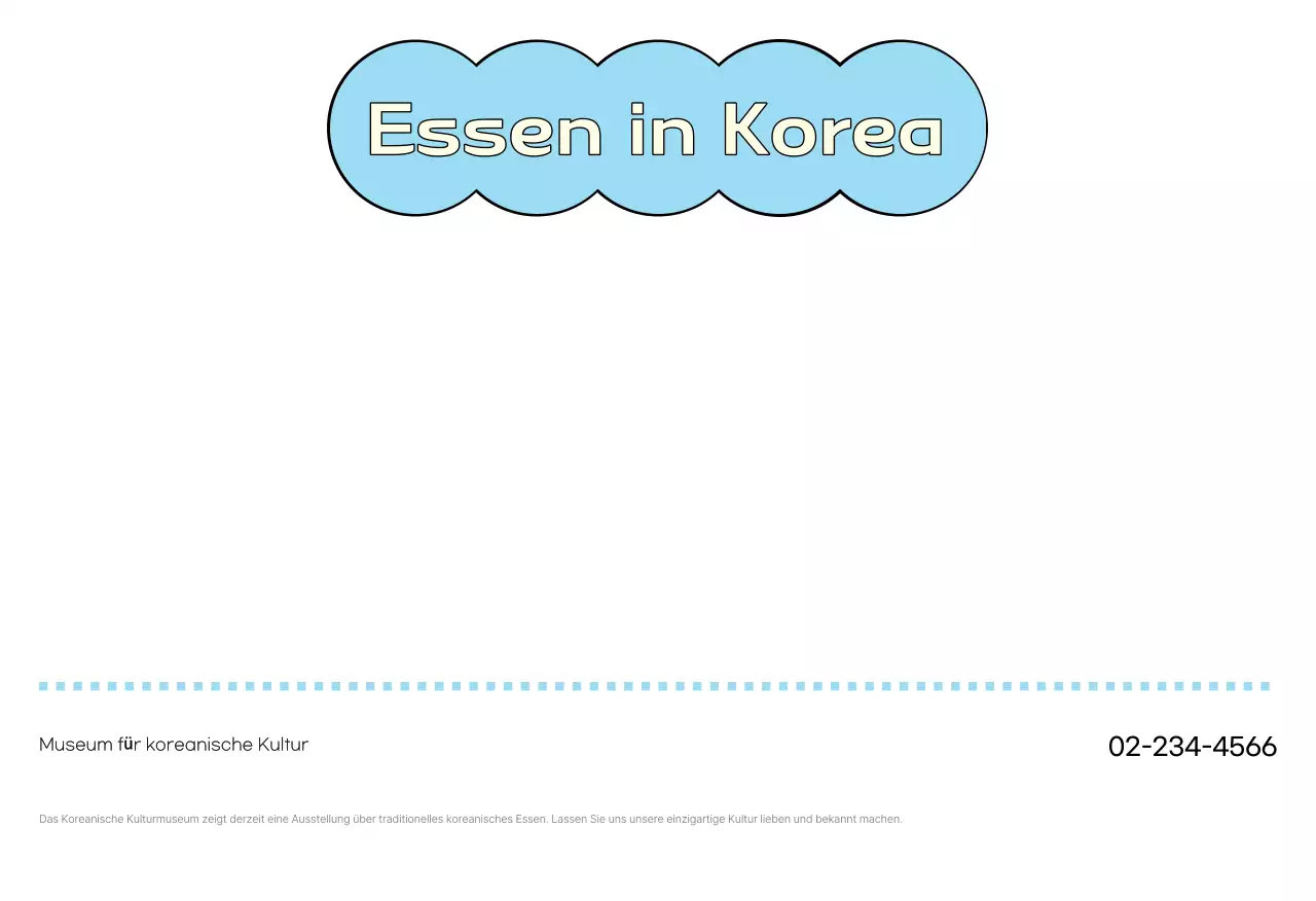 Postkarte Traditionelles koreanisches Essen in Minze