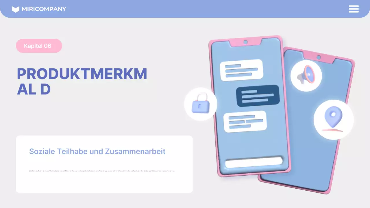 rosa moderne mobile Werbung