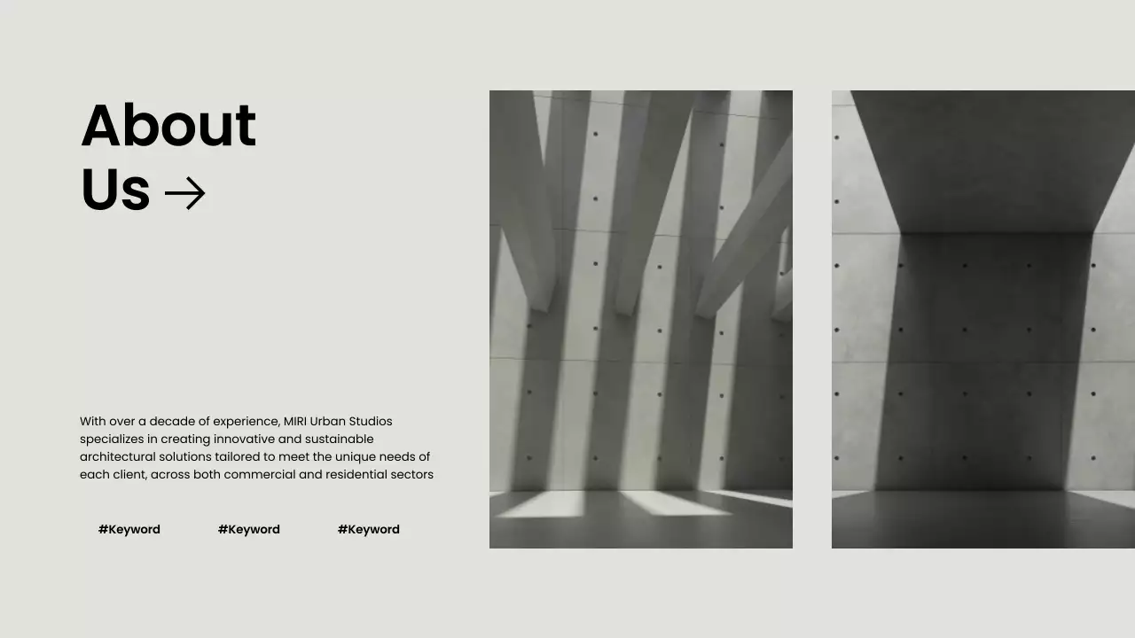 그레이 모던 건축 포트폴리오 프레젠테이션