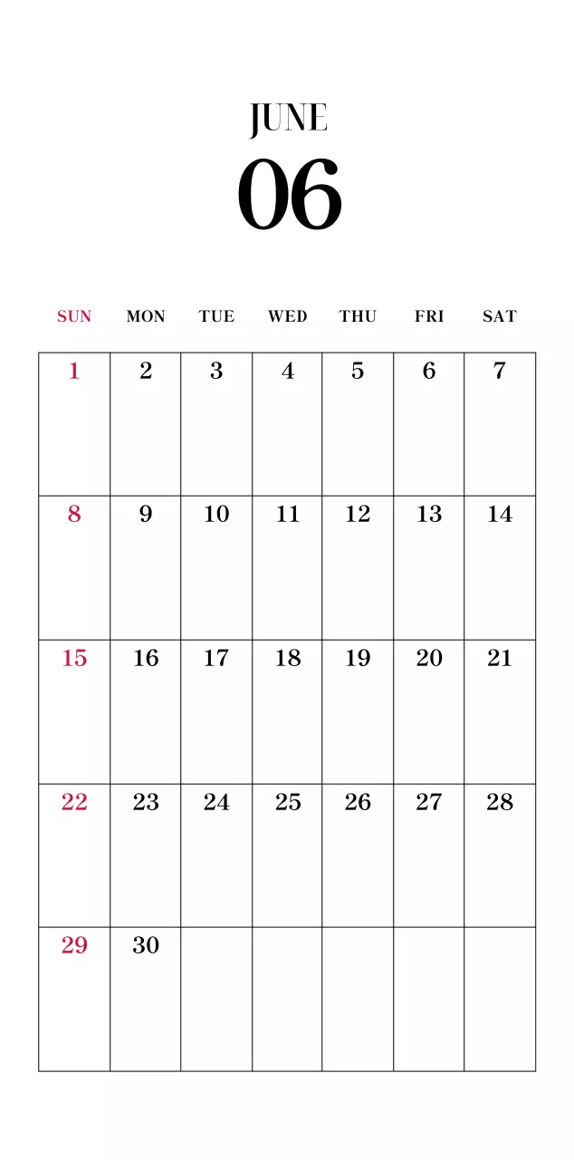 黒と白のシンプルな花写真カレンダー