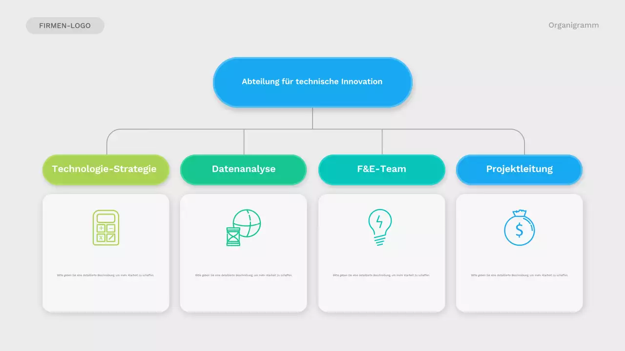 grün moderne Sammlung von Organigrammen layout