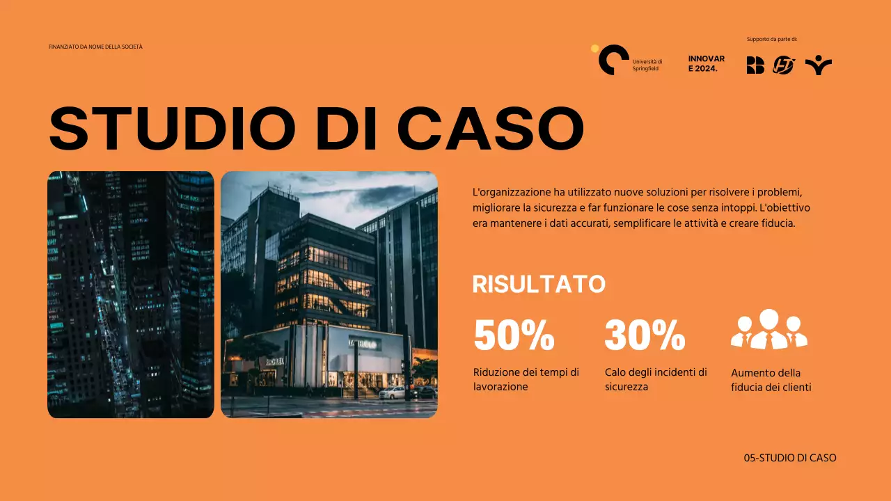 Annuncio della conferenza Orange Modern