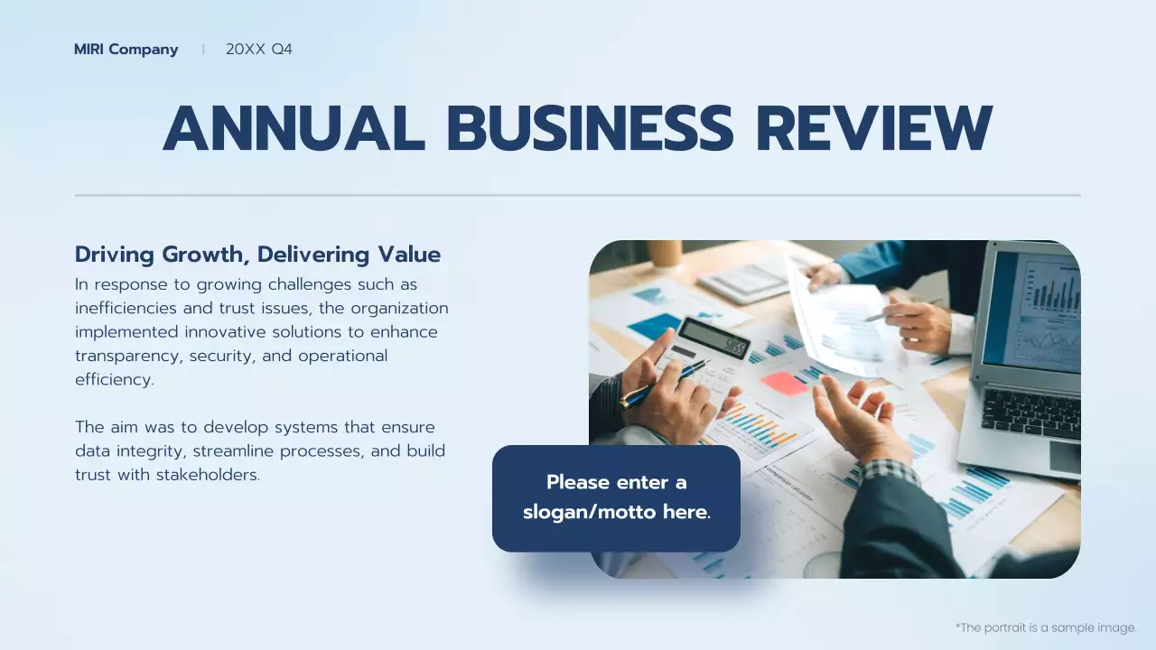 Blue Professional Business Report Presentation