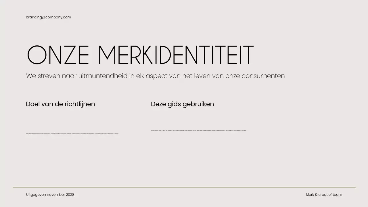 beige moderne merkgids