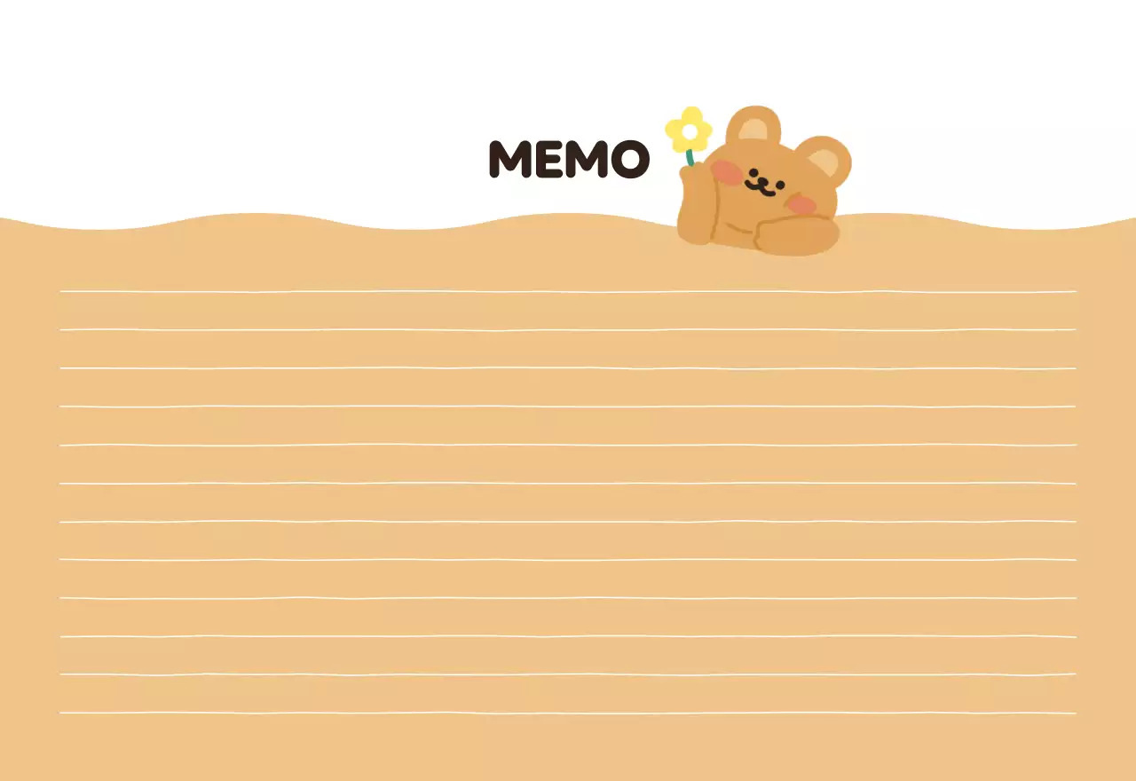 茶色とベージュの可愛らしい2025年カレンダー