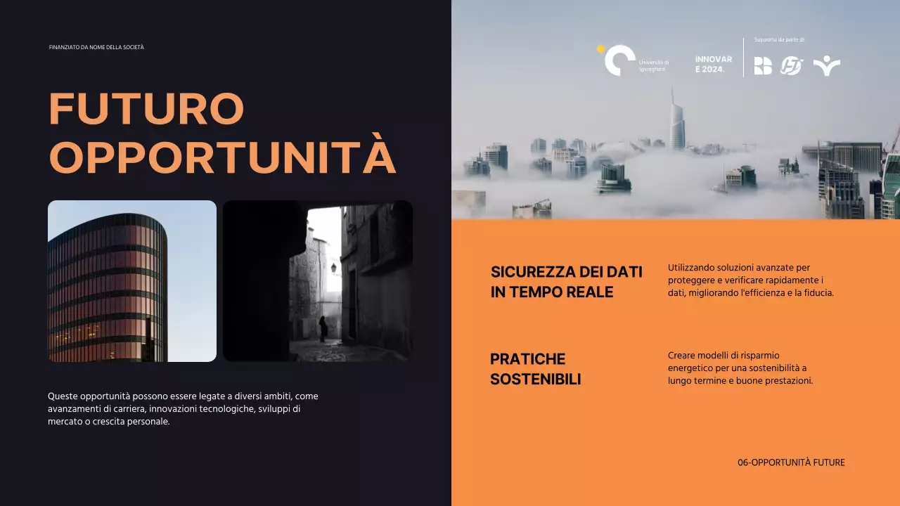 Annuncio della conferenza Orange Modern