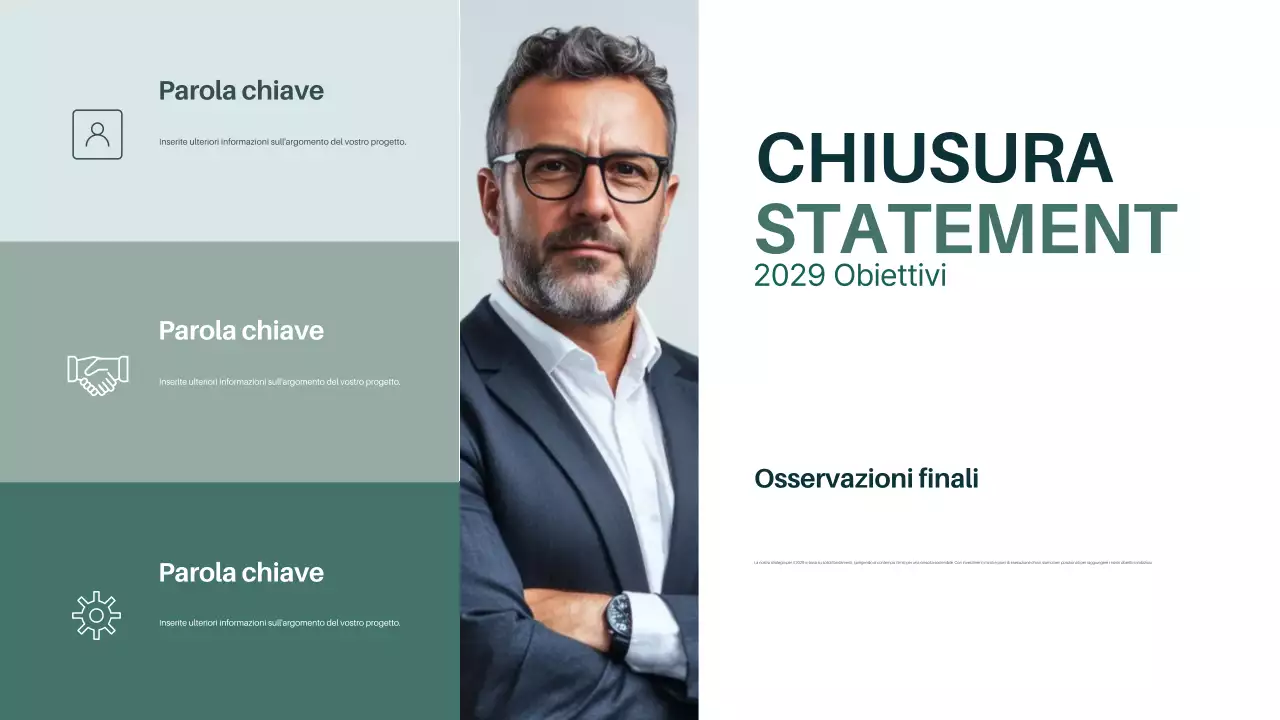 green minimal rapporto annuale piano d'impresa