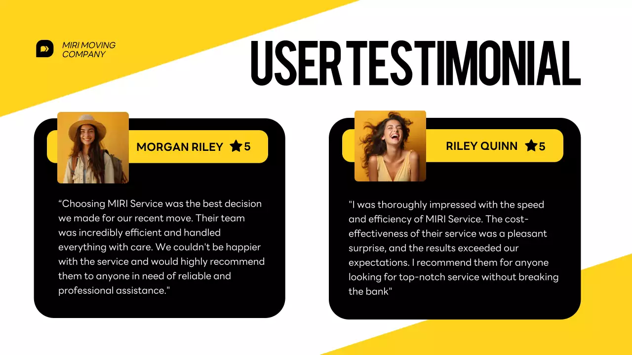 Yellow Modern Moving Promotion Presentation