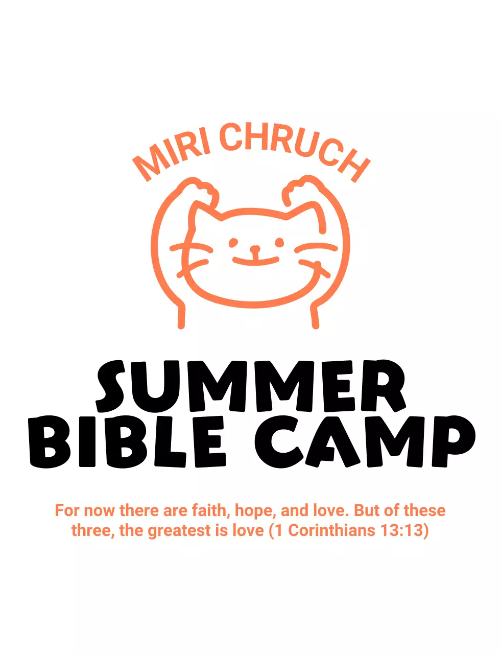 귀여운 고양이 드로잉 로고