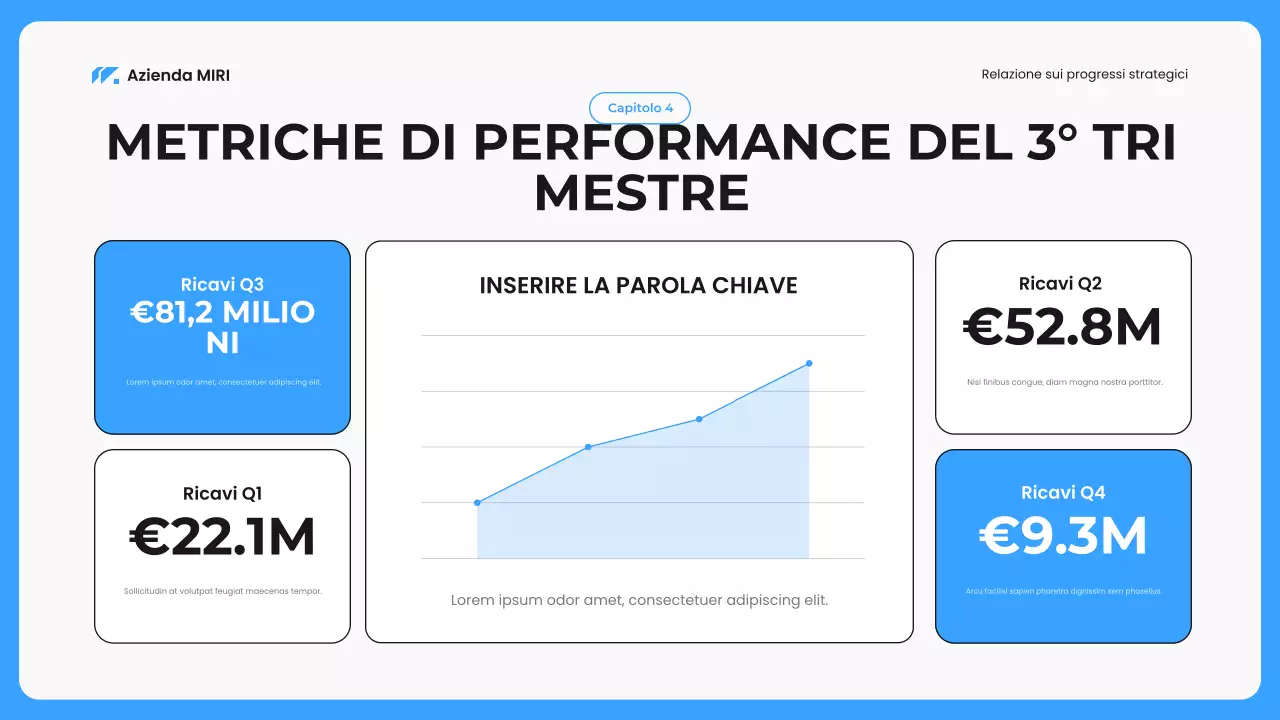 relazione aziendale moderna blu