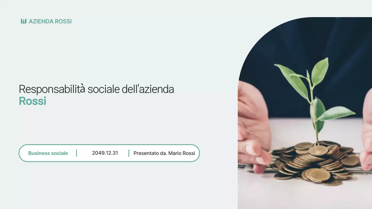 Reporting d'impatto sociale semplice e colorato in tonalità chartreuse