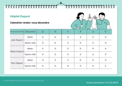 Guide des rendez-vous à l'hôpital Mint Tidy