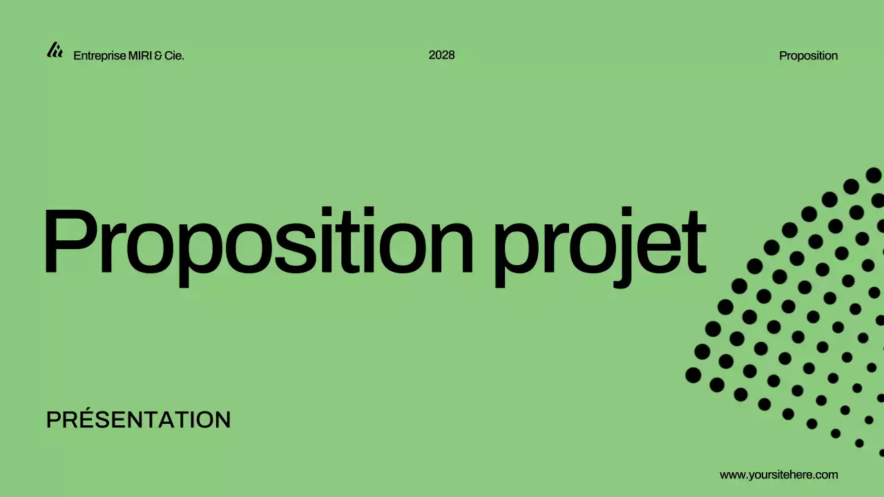 présentation d'une proposition de projet vert moderne