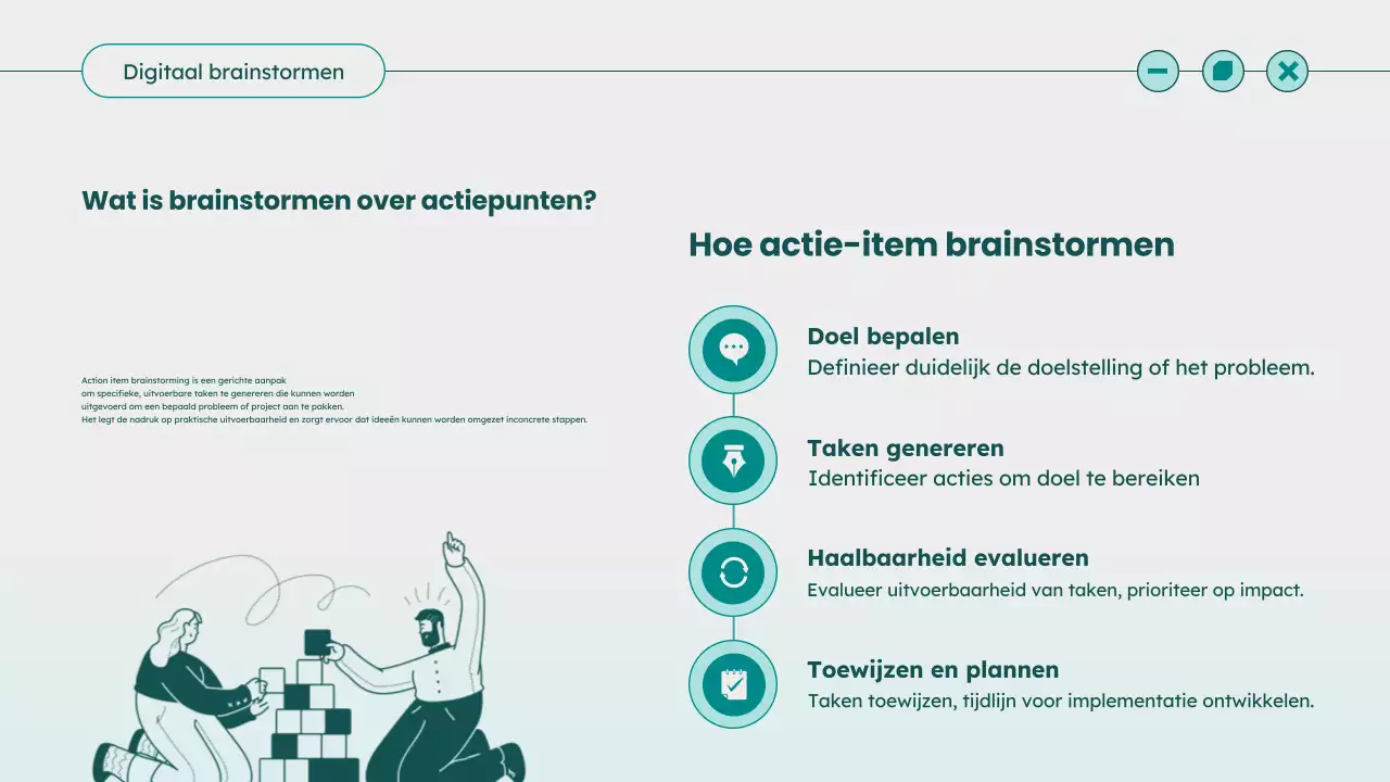 Teal Moderne Ideeëngids voor Brainstormen