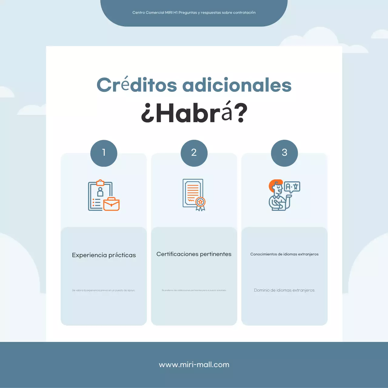 Reclutamiento limpio azul claro