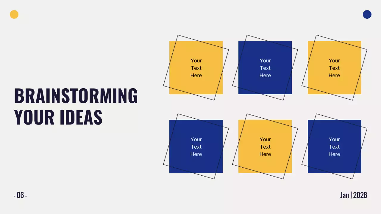 Blue Modern Brainstorming Presentation