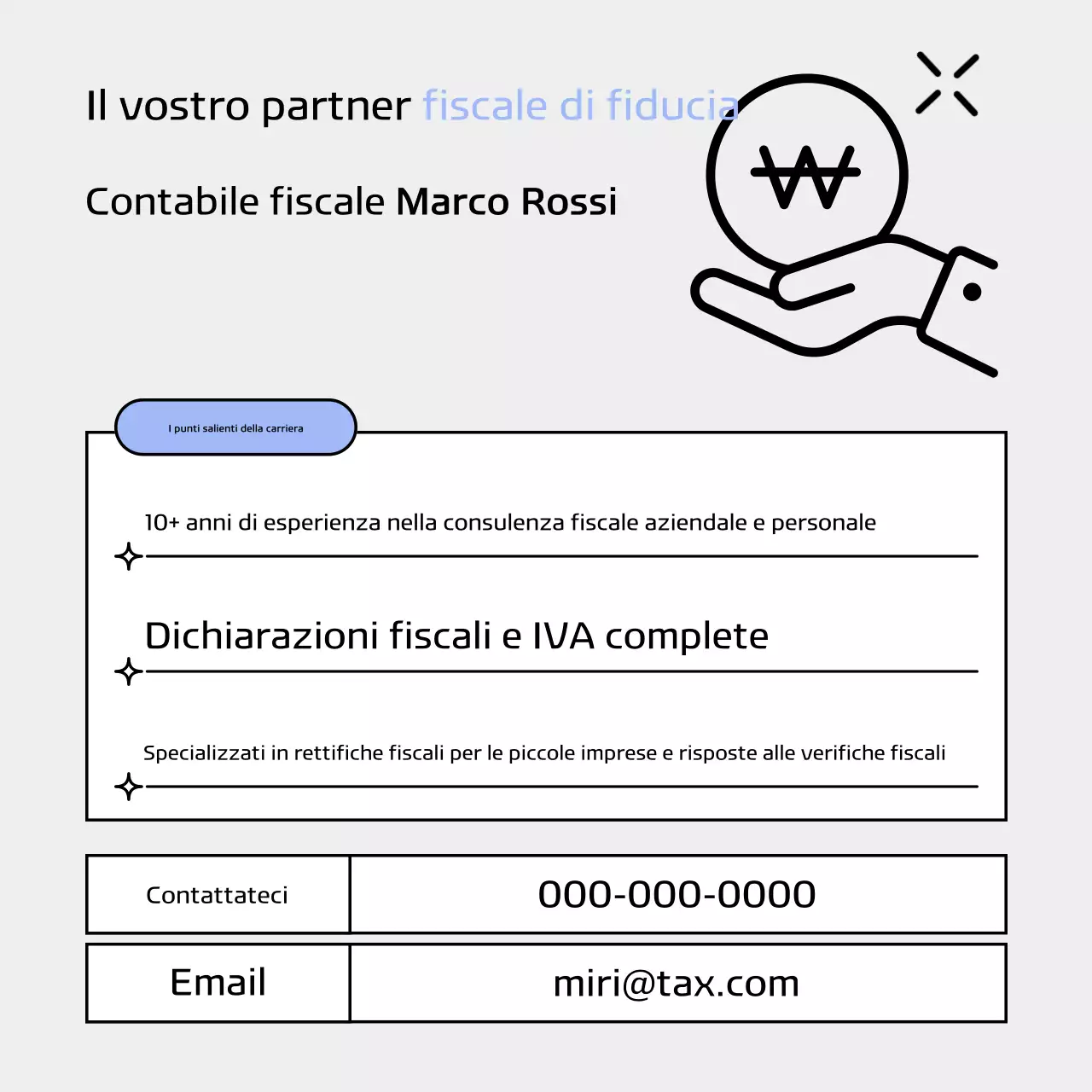 Guida al calendario fiscale blu moderno