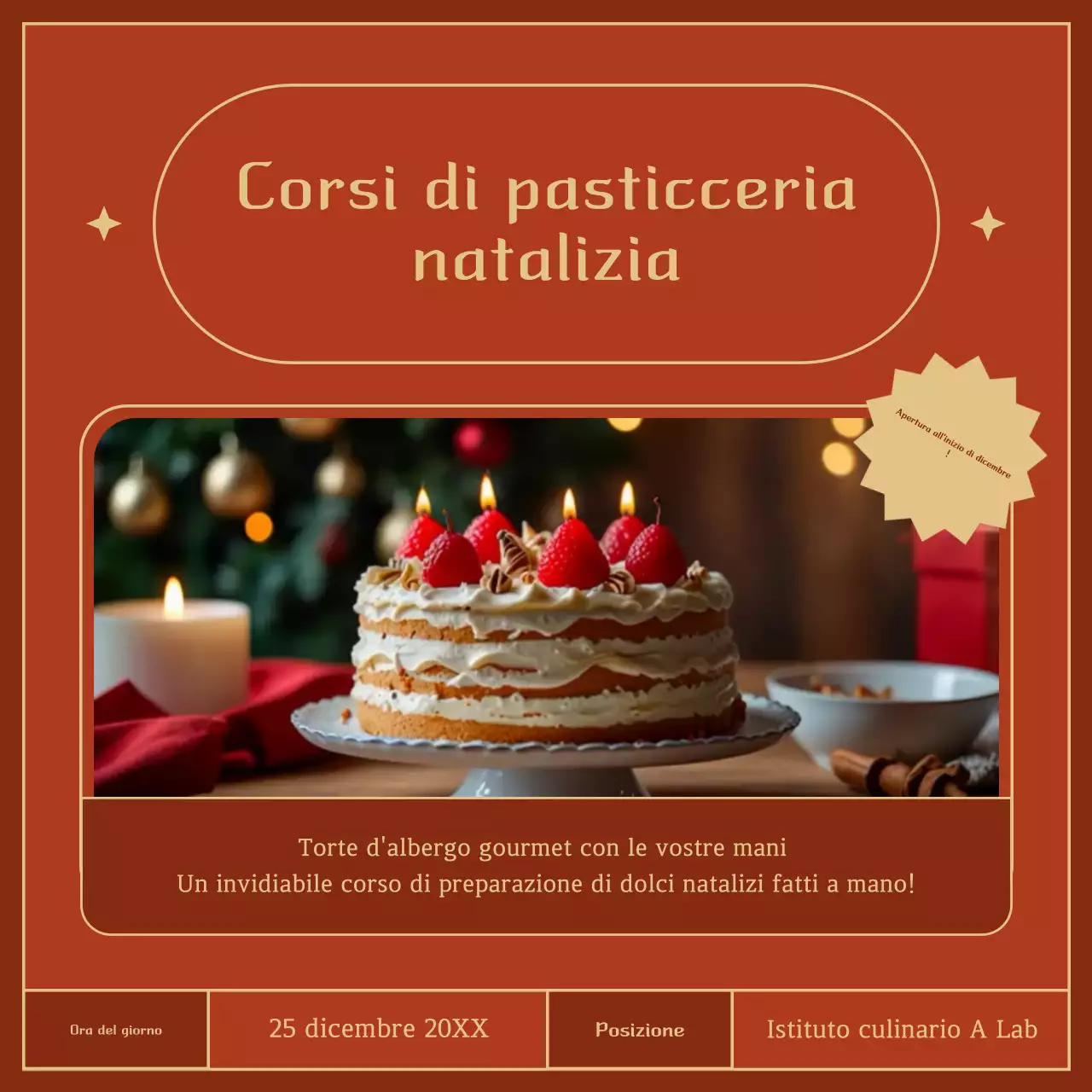 Pubblicità natalizia vintage marrone