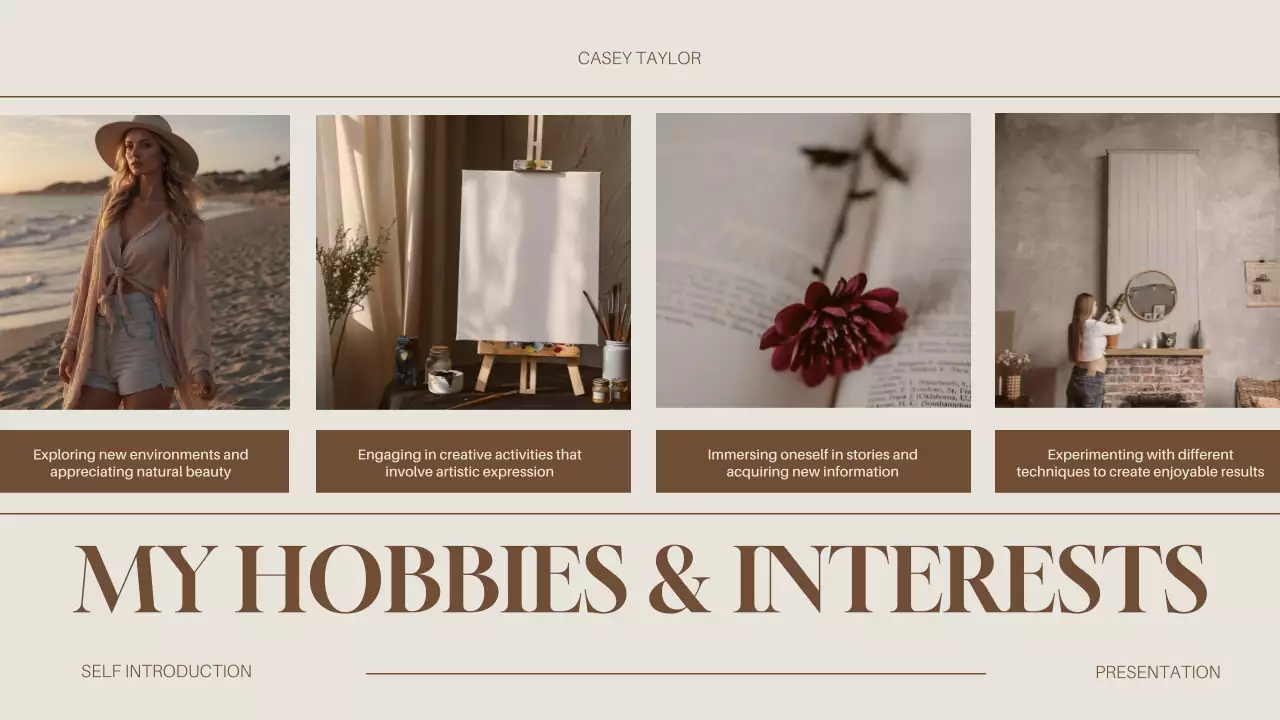 Modelo de apresentação de introdução Brown Classic