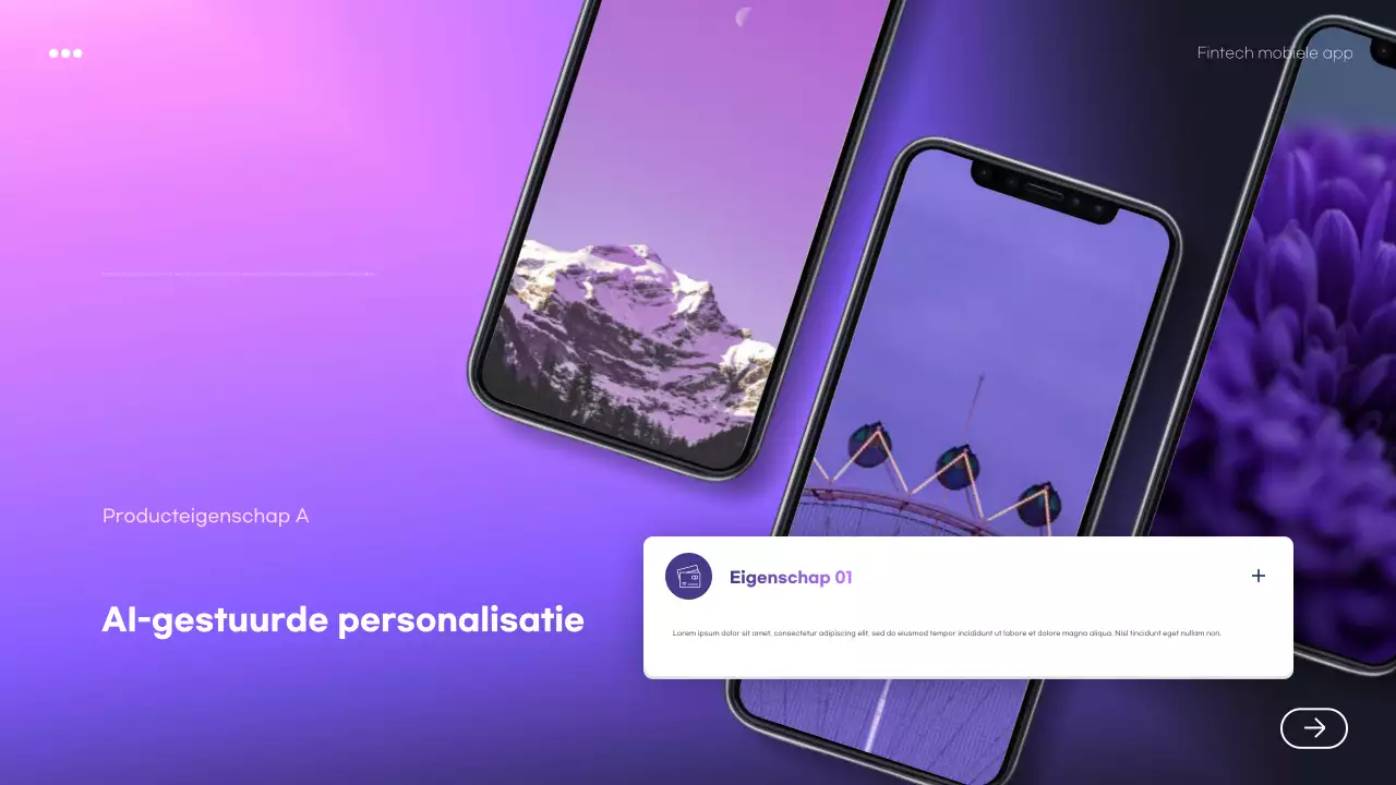 Paarse moderne fintech promotie