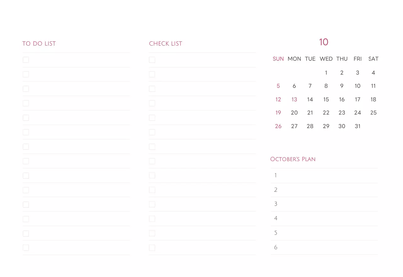 白と黒のシンプルな2025年版数字卓上カレンダー
