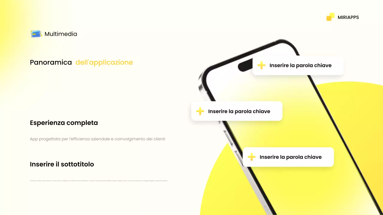 promozione mobile gialla e moderna