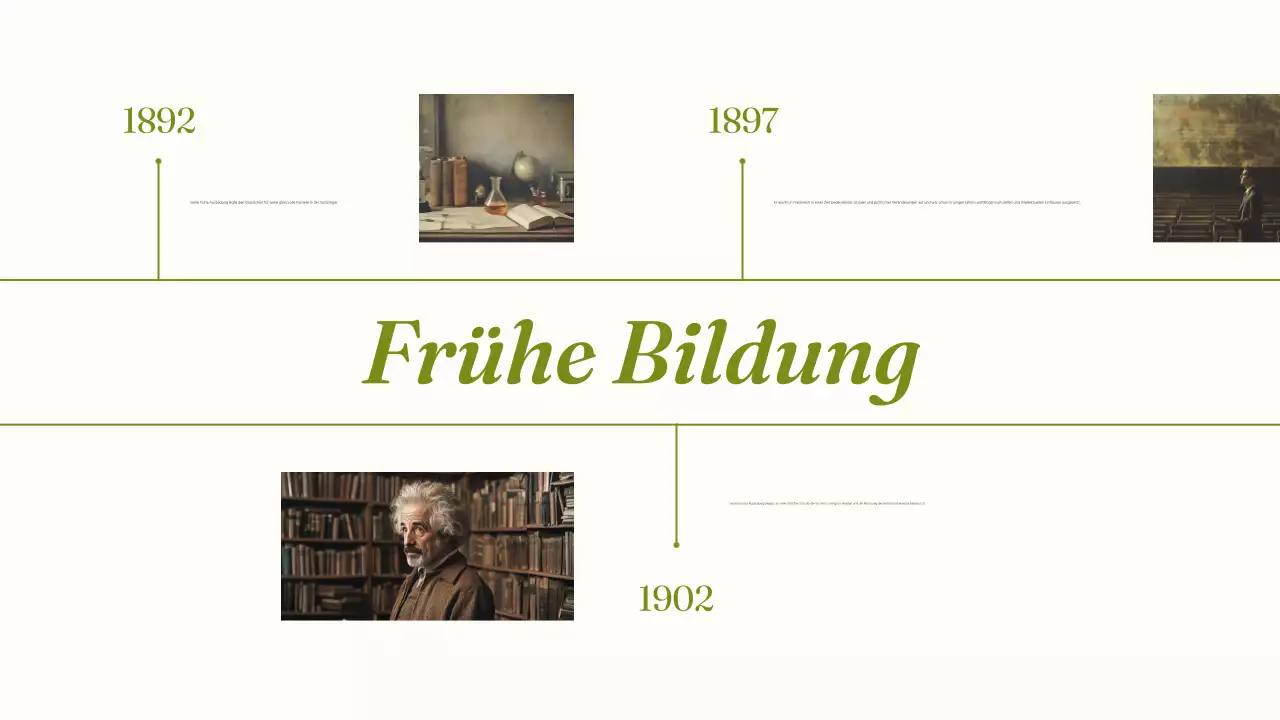 Grüner Klassiker der Biografiepräsentation